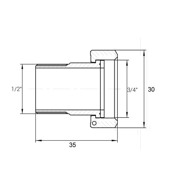 Комплект штуцерів 3/4″Вх1/2″ З латунний LR433L OPTIMUM 486 фото