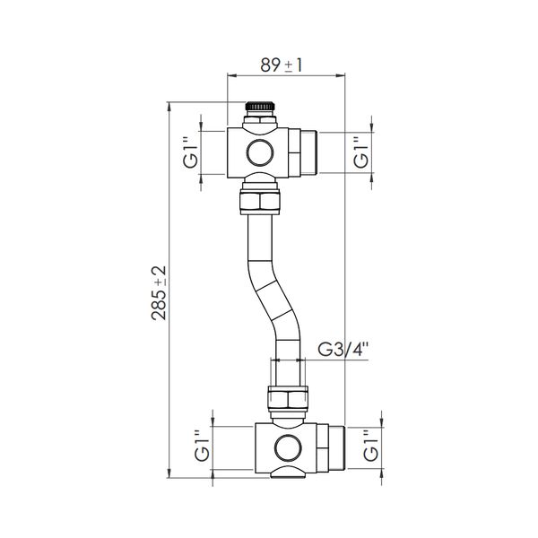 Байпас для колектора SD Forte 1" SF004W25 SD00039975 фото