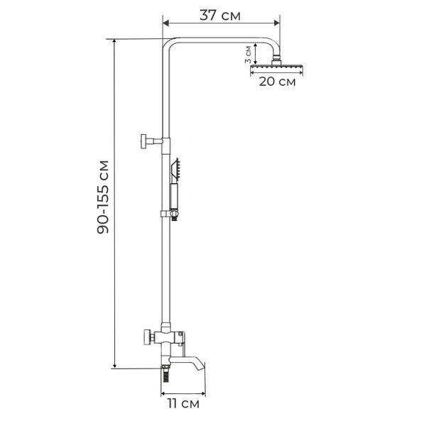 Душова колона зі змішувачем Mixxus Premium Patrick Chr-009-J (MI1661) cbdf3e46-1d88-4a2b-9b02-092ec8fc4d17 фото