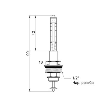 Витратомір Icma Gruppo Vitone 3/4" для колектора №168 SD00046354 фото