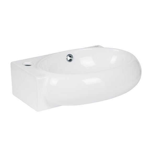 Раковина Qtap Leo 430x290x140 White з донним клапаном QT11115011LW SD00043859 фото