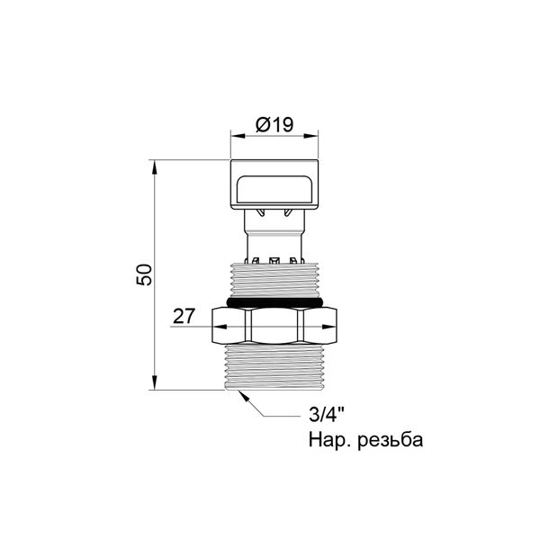 Стаканчик Icma Assieme Canotto 3/4" для витратоміра колектора №168 SD00046392 фото