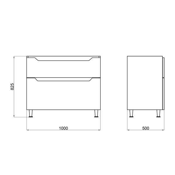 Тумба підлогова Qtap Scorpio 1000х825х500 WHITE QT1473TNВ101NW SD00050544 фото