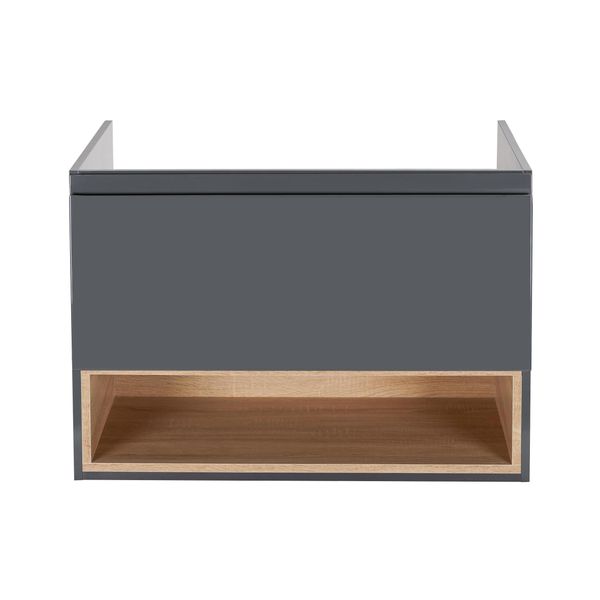 Тумба підвісна Qtap Robin 900х580х500 GRAPHITE/WHITISH OAK QT1374TPВ9002NGWO SD00050545 фото