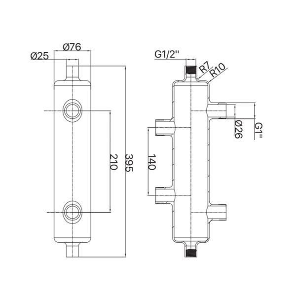 Гідрострілка Koer KR.S1031 2/2 (з воздухоотвод. І дренаж. краном) 1"НР SUS304 (KR2958) 4d93f528-885b-4149-9b55-dd1c992896c5 фото