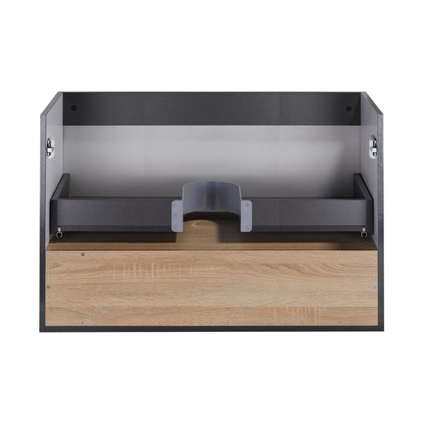 Тумба підвісна Qtap Robin 1000х580х500 GRAPHITE/WHITISH OAK QT1374TPВ1002NGWO SD00050547 фото