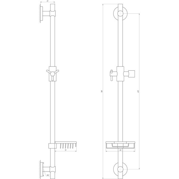 Душова стійка Globus Lux BT-1107C, в блістері 19349 фото