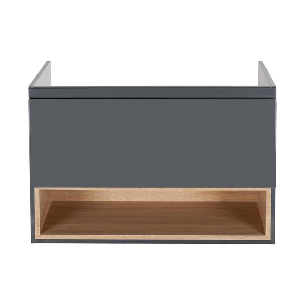 Тумба підвісна Qtap Robin 1000х580х500 GRAPHITE/WHITISH OAK QT1374TPВ1002NGWO SD00050547 фото