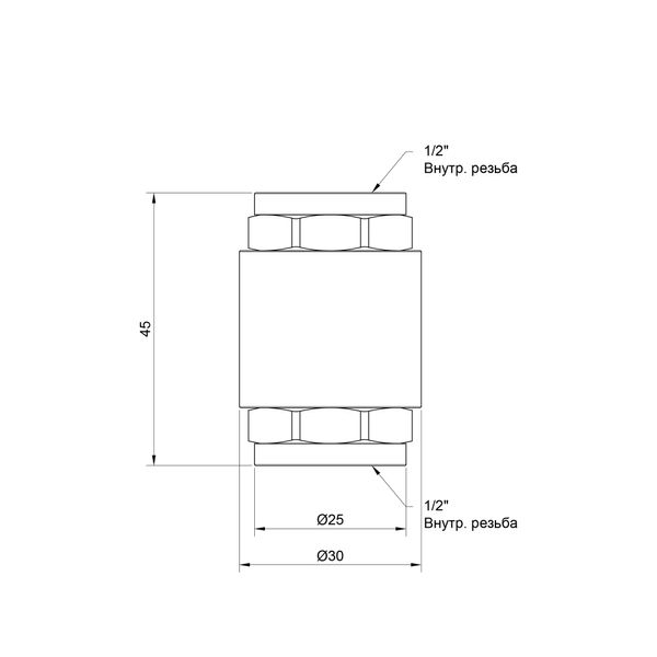 Зворотний клапан SD Plus з латунним штоком 1/2" SD240W15 SD00006752 фото