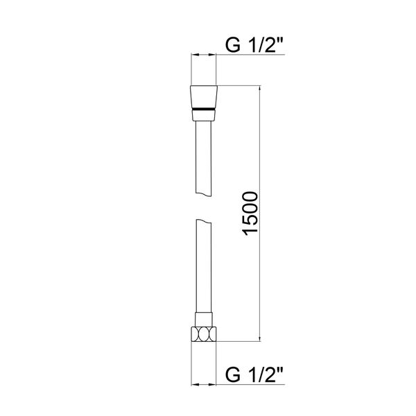 Шланг Lidz Niagara 30 1,5 м LDNIA30NKS28541 Nickel SD00034638 фото