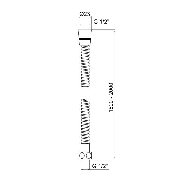 Шланг Lidz Niagara 12 1,5 м LDNIA12CRM35460 Chrome SD00041564 фото