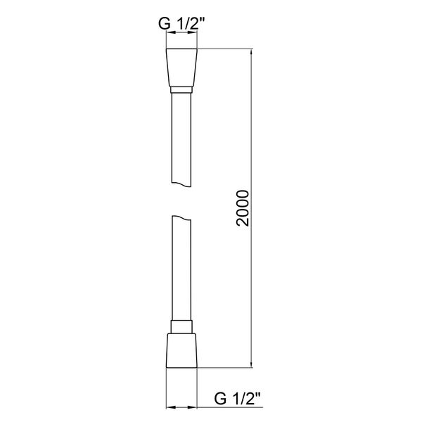 Шланг для ручного душу Qtap Hadice 2000 мм QTHADPVC200C Chrome SD00041925 фото