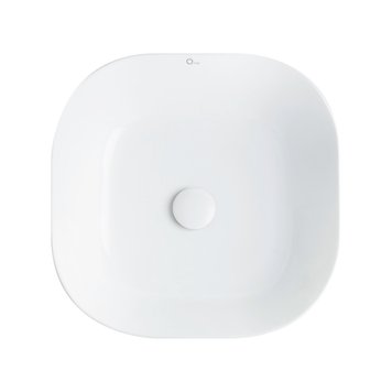 Раковина-чаша Qtap Kolibri 430х430х150 White з донним клапаном QT1011K396W SD00032988 фото