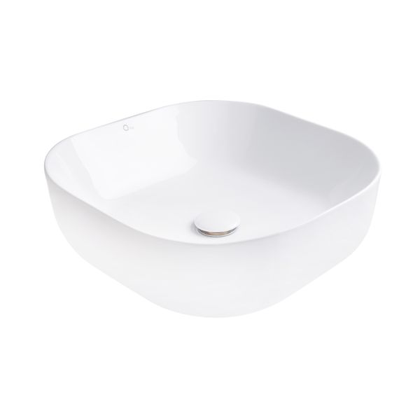 Раковина-чаша Qtap Kolibri 430х430х150 White з донним клапаном QT1011K396W SD00032988 фото