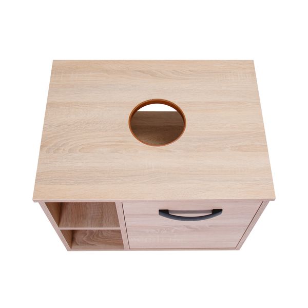 Тумба підвісна Qtap Pisces 600х480х470 Whitish oak зі стільницею QT2579TPL603WO SD00046980 фото