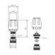 Кран термостатичний SD Forte 1/2"х3/4" для колектора SFE009 SD00021202 фото 2