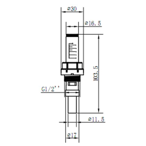 Витратомір SD Forte 1/2"х3/4" для колектора SFE008 SD00021203 фото