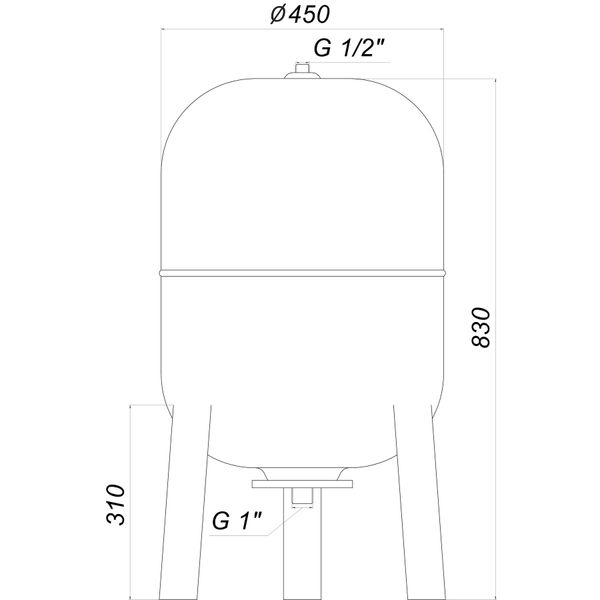 Гідроакумулятор 80л Zilmet ultra-pro 10bar ВЕРТИКАЛЬНИЙ ( 1100008004 ) 1444 фото